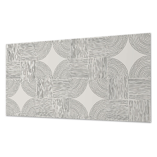 Panou decorativ dreptunghiular Forme stilizate în ordine geometrică