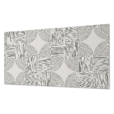 Panou decorativ dreptunghiular Forme stilizate în ordine geometrică