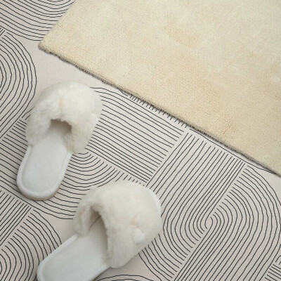 Panou decorativ dreptunghiular Forme stilizate în ordine geometrică