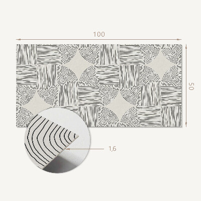 Panou decorativ dreptunghiular Forme stilizate în ordine geometrică