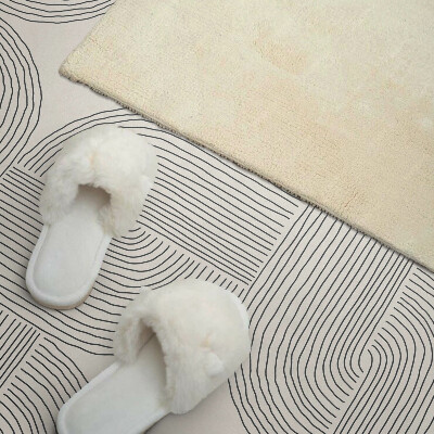 Panou decorativ dreptunghiular Forme stilizate în ordine geometrică