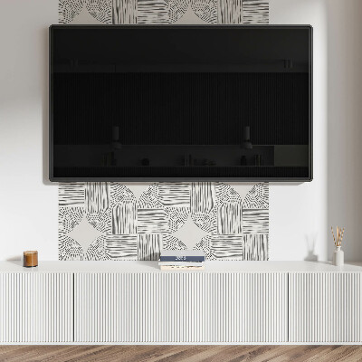 Panou decorativ dreptunghiular Forme stilizate în ordine geometrică