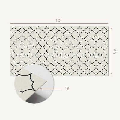 Panou decorativ dreptunghiular Model floral într-o plasă