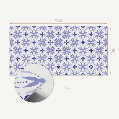 Panou decorativ perete dreptunghiular Model cu geometrie florală