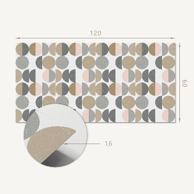 Panou decorativ dreptunghiular Cercuri ?i semicercuri într-un stil geometric