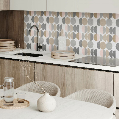 Panou decorativ dreptunghiular Cercuri ?i semicercuri într-un stil geometric