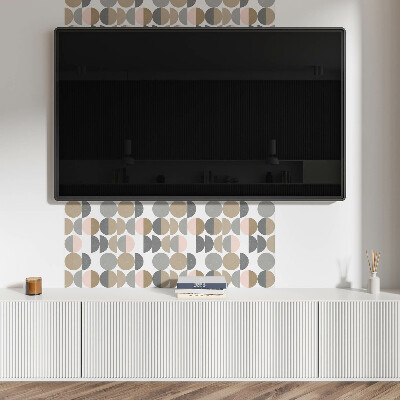 Panou decorativ dreptunghiular Cercuri ?i semicercuri într-un stil geometric