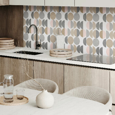 Panou decorativ dreptunghiular Cercuri ?i semicercuri într-un stil geometric