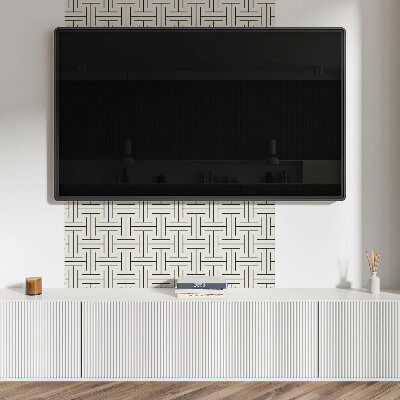 Panou decorativ bucatarie Motiv geometric în carouri