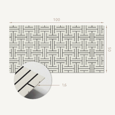 Panou decorativ bucatarie Motiv geometric în carouri