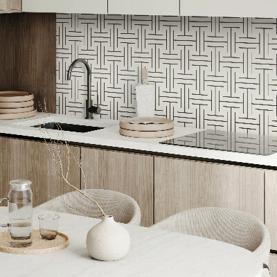 Panou decorativ bucatarie Motiv geometric în carouri
