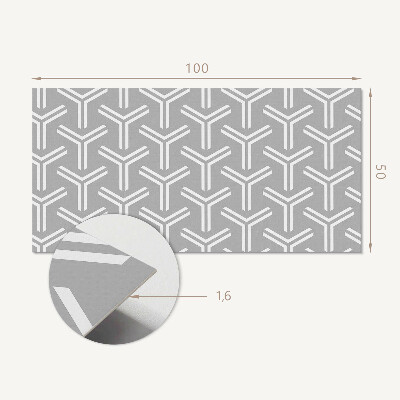 Panou decorativ perete dreptunghiular Model de săge?i în geometrie