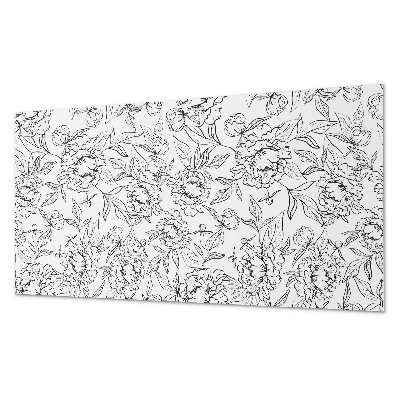Panou decorativ dreptunghiular Aranjament floral cu frunze verzi