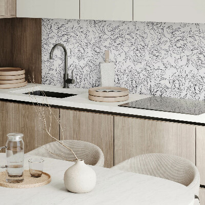 Panou decorativ dreptunghiular Aranjament floral cu frunze verzi
