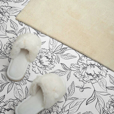 Panou decorativ dreptunghiular Aranjament floral cu frunze verzi