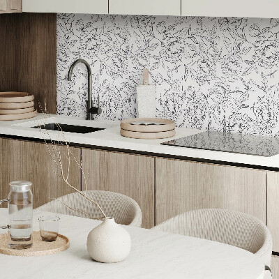 Panou decorativ dreptunghiular Aranjament floral cu frunze verzi
