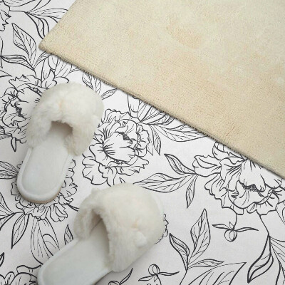 Panou decorativ dreptunghiular Aranjament floral cu frunze verzi