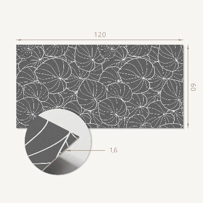 Panou decorativ perete dreptunghiular Model delicat de frunze