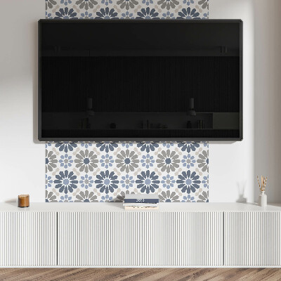 Panou decorativ perete dreptunghiular Armonie florală în simetrie