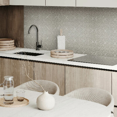 Panou decorativ bucatarie Model floral într-un stil geometric