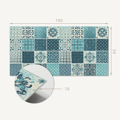 Panou decorativ perete dreptunghiular Forme de mozaic în geometrie