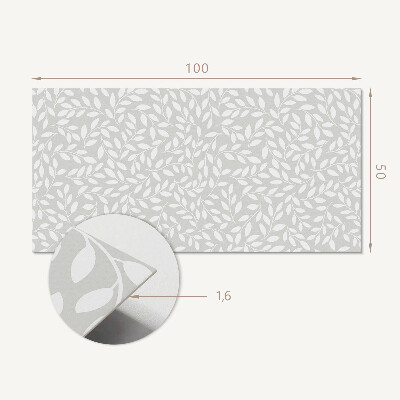 Panou decorativ perete dreptunghiular Motive subtile de plante