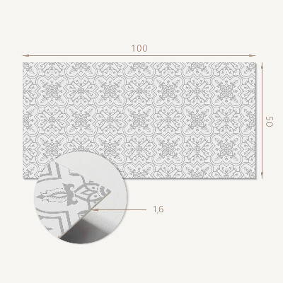 Panou decorativ dreptunghiular Model floral cu detalii decorative