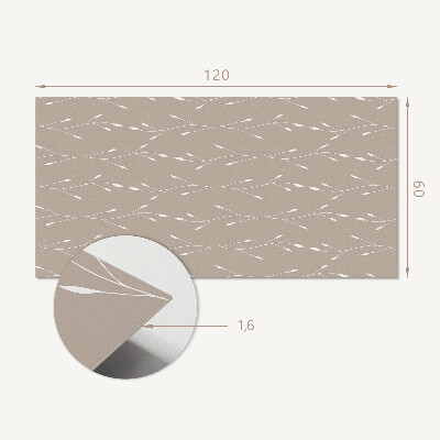 Panou decorativ dreptunghiular Motiv floral din frunze subtile