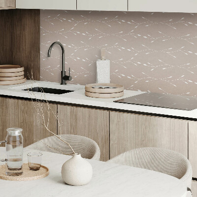 Panou decorativ dreptunghiular Motiv floral din frunze subtile