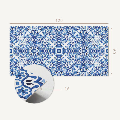 Panou decorativ perete dreptunghiular Motiv floral clasic