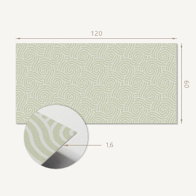 Panou decorativ dreptunghiular Valuri spiralate într-un model dinamic