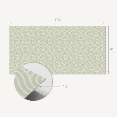 Panou decorativ dreptunghiular Valuri spiralate într-un model dinamic