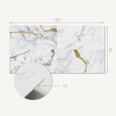 Panou decorativ perete dreptunghiular Modele de marmură cu vene delicate