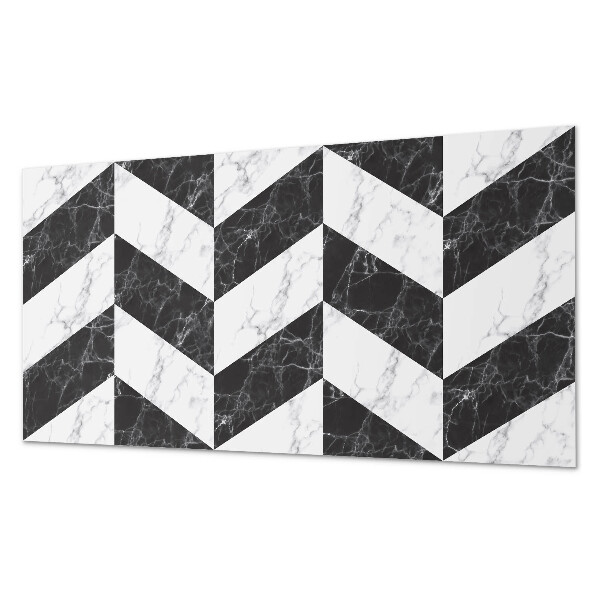 Panou decorativ dreptunghiular Heringbone de marmură într-un stil elegant