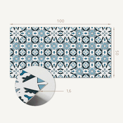 Panou decorativ dreptunghiular Model de plăci în stil geometric