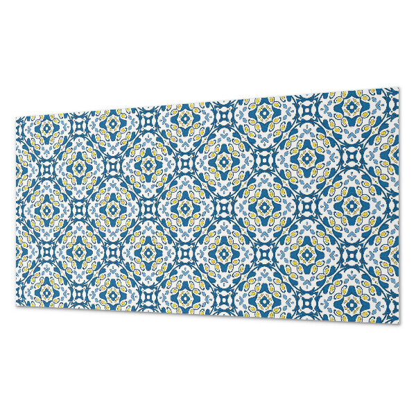 Panou decorativ bucatarie Motiv geometric cu accent floral