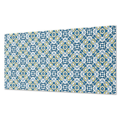 Panou decorativ bucatarie Motiv geometric cu accent floral