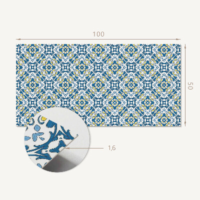 Panou decorativ bucatarie Motiv geometric cu accent floral