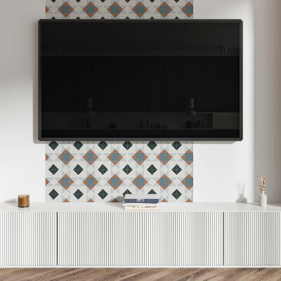Panou decorativ perete dreptunghiular Motiv geometric cu gresie