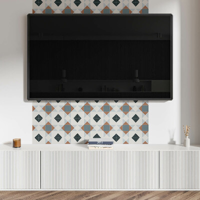 Panou decorativ perete dreptunghiular Motiv geometric cu gresie