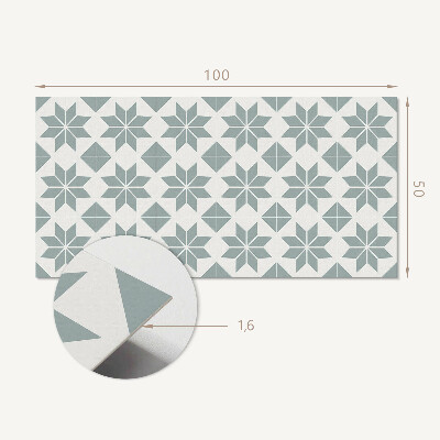 Panou decorativ dreptunghiular Motive florale într-un stil geometric