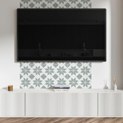 Panou decorativ dreptunghiular Motive florale într-un stil geometric