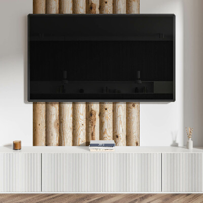 Panou decorativ dreptunghiular Modele de fibre de lemn natural