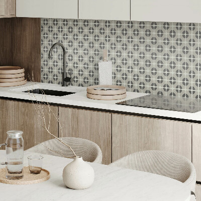 Panou decorativ bucatarie Motiv geometric cu gresie