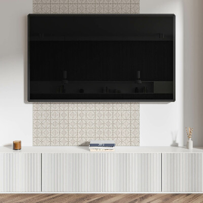 Panou decorativ perete dreptunghiular Model rotund în stil geometric