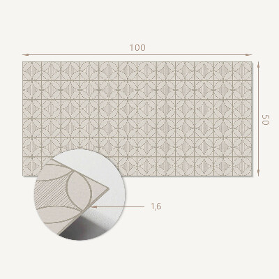Panou decorativ perete dreptunghiular Model rotund în stil geometric