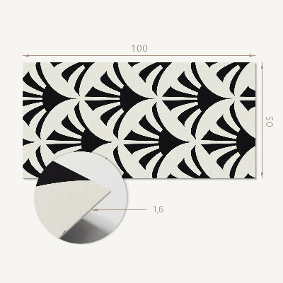 Panou decorativ perete dreptunghiular Accente verzi într-un stil abstract