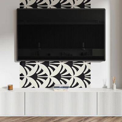 Panou decorativ perete dreptunghiular Accente verzi într-un stil abstract