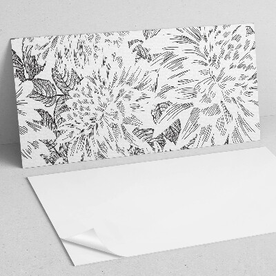 Panou decorativ bucatarie Motiv floral cu frunze verzi