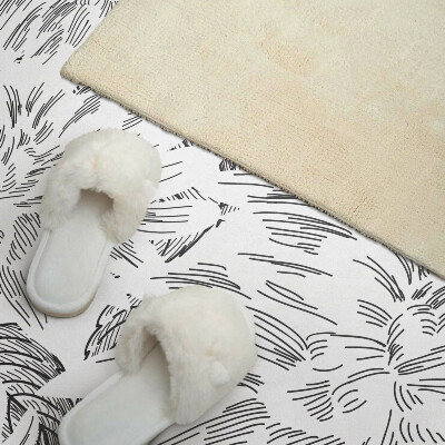 Panou decorativ bucatarie Motiv floral cu frunze verzi